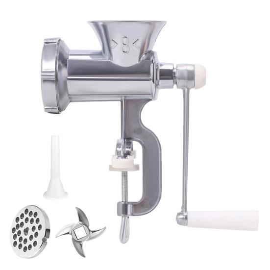 Meat Grinder Stainless Steel Blade Manual Mincer 3-in-1 Sausage Maker Low Noise Operation Kitchen Meat Grinder
