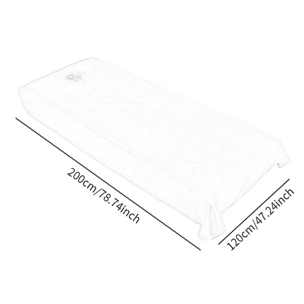 Beauty Bed Sheet with Hole Polyester Reusable Massage Bed Cover Tools Accessories for Beauty Massage Couch Salon Table Hotel Men
