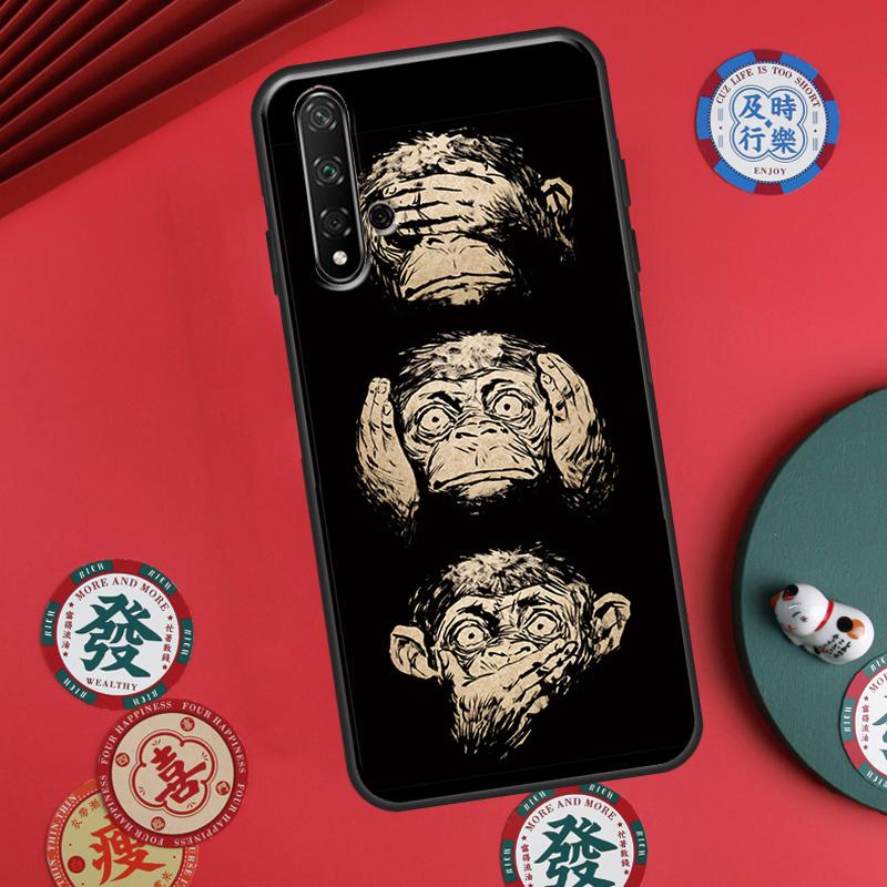 Мультяшная обезьяна Для Huawei P30 P20 P40 Lite P60 Pro Nova 5T 12s 12i 11i Y90 Y70 Y60 Y61 Y91 Y72 9 10 SE Чехол