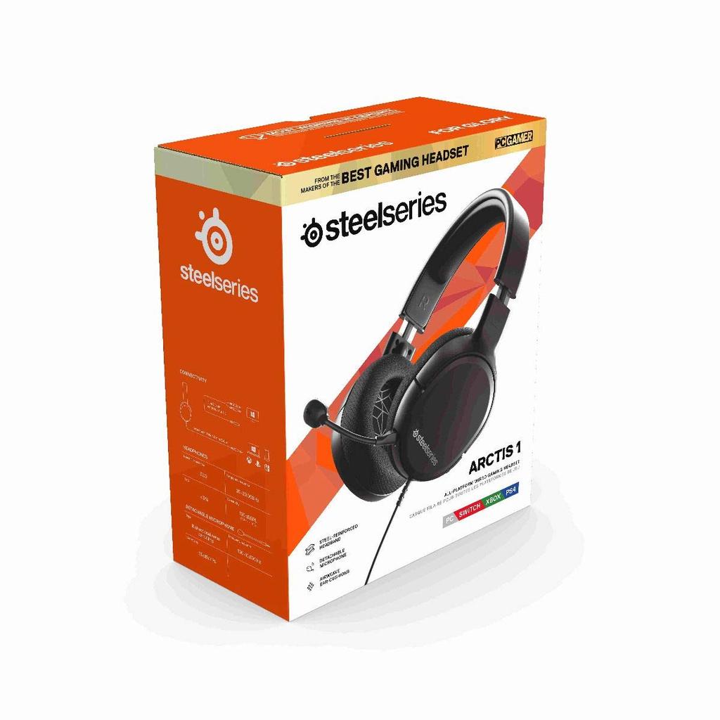 SteelSeries Gaming Headset with Microphone Wired Sealed PC PS5 PS4 Switch Compatible Arctis 1 61427