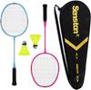 Senston Badminton Racket Set Children's Badminton Racket Kit (Pink+Blue), Children's Outdoor Racket Sports Toy