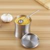 Stainless Steel Sugar Bowl with Lid and Spoon Salt Pot Condiment Can Condiment Pot  Restaurant