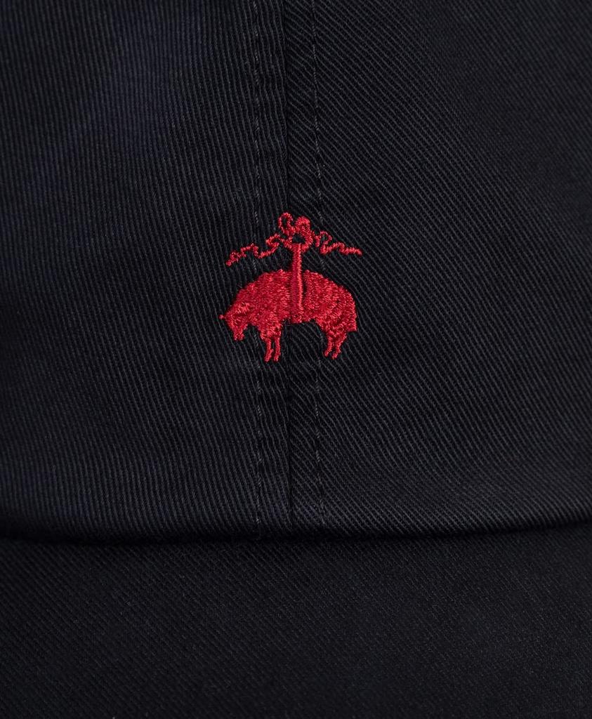 [Brooks Brothers] Бейсболка Brooks Brothers из хлопкового твила с логотипом GF 100205929 Черный Свободный размер (L)