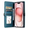 For iPhone 17 Pro Leather Case with Wrist Strap Wallet Stand Phone Cover