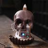 1pc LED Waterfall Dragon Incense Burner Skull Backflow Incense Burner Halloween Home Decor Home Aromatherapy (Without Incense)