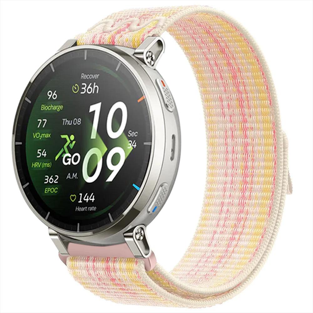 22mm 20mm Nylon Loop Strap for Amazfit Active 3 2/Max/Balance 2 1/Bip 6 5 Sport Bracelet for Amazfit T-Rex3 Pro 48mm 44mm/GTR 4