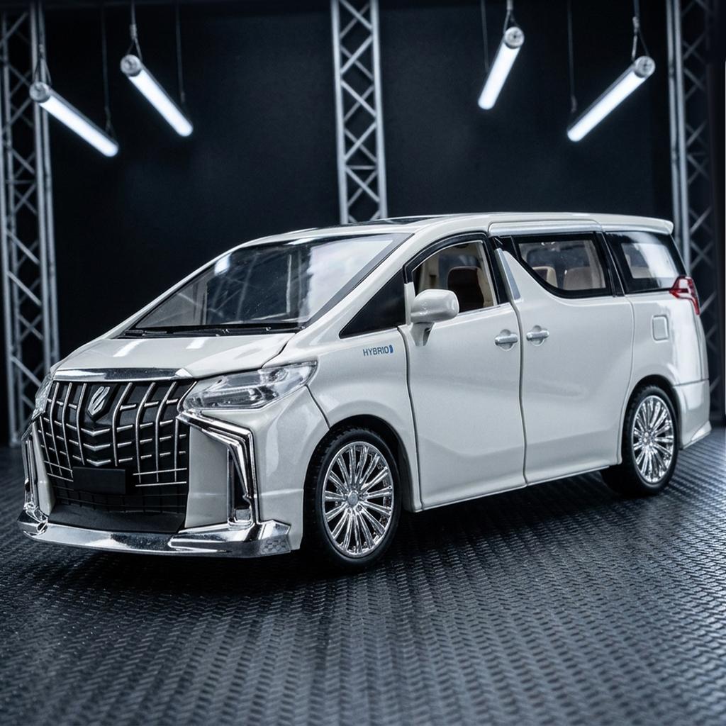 1:24 Toyota Alphard MPV Alloy Metal Diecast Model Car High Simulation Children Toy Collectibles Hobby Ornaments Holiday Present