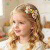 Glitter Bow Hair Clips for Girls Back to School Girls, Double Layer Artificial Leather Lightweight Bows Pin, Accessories with Secure Grip Design