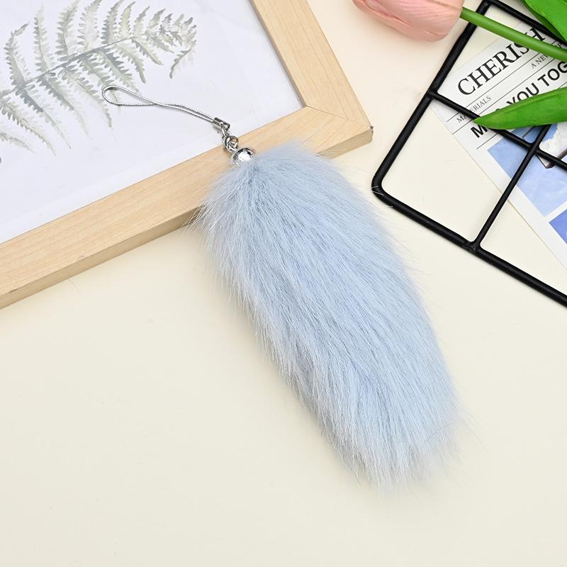 Women Key Rings Holders Artificial Fur Bag Decorations Simulated Fox Tail Furry Multiple Colors Fashion Pendant Creative Gift Accessories