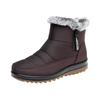 2024 Winter Shoes Women Snow Boots Thick Sole Flat Waterproof Non-slip Ladies Ankle Boots Warm Plush Black Red Plus Size 41 D165