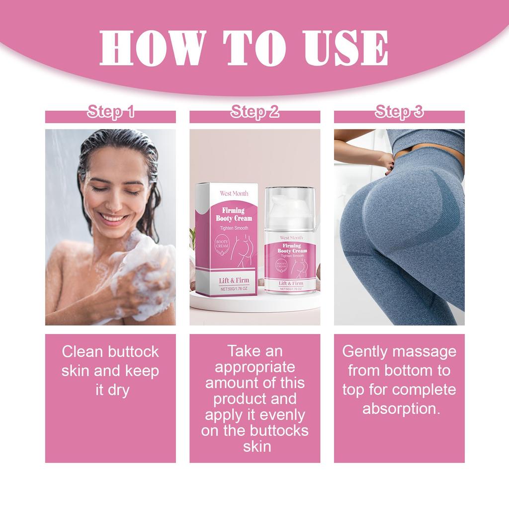 Booty Paste — укрепляющая и подтягивающая паста для тела для ягодиц, бедер и бедер — разглаживает и улучшает тон кожи — быстро впитывающаяся массажная паста для бедер