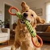 1 large, durable dog rope knot toy—a chew-resistant pet toy designed for dental care and outdoor play