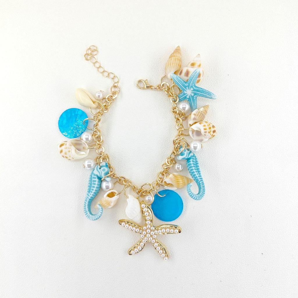 Новый корейский модный браслет в стиле отпуска Tide Beach Ocean в стиле бохо-браслет Starfish Shell