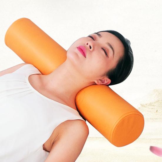 Подушка для шейного отдела позвоночника, подушка для поддержки шеи с чехлом на молнии, износостойкая дышащая эргономичная подушка-цилиндр