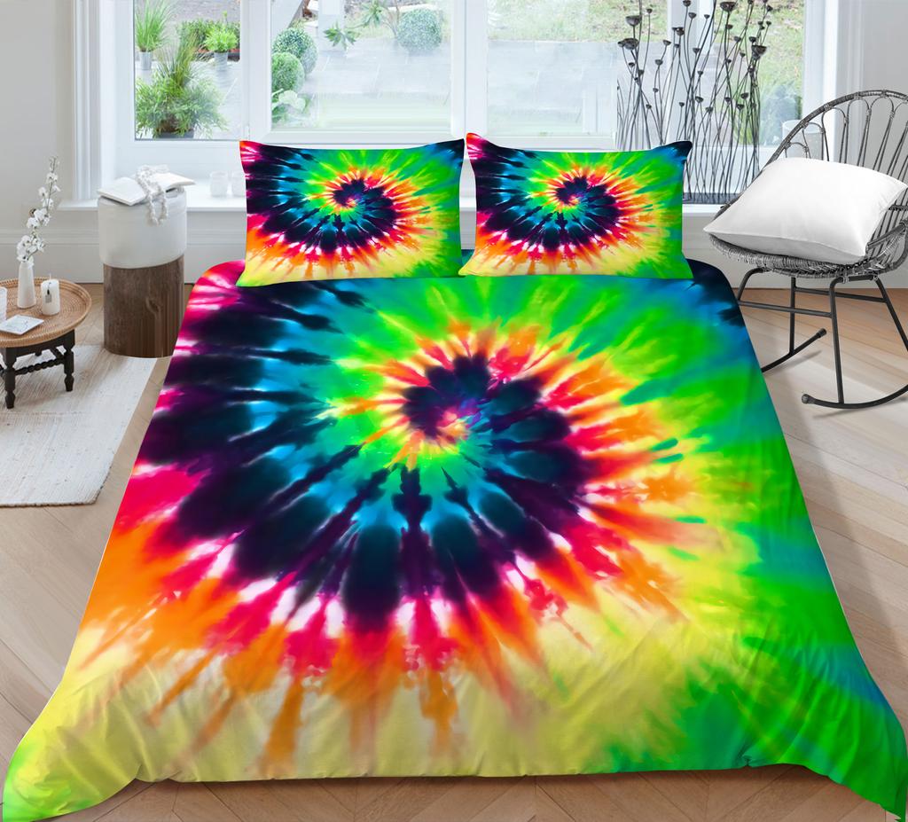 3D Luxury Bedding Set Colorful Printed Quilt Cover and Pillow Case 2/3 Pieces AU240 * 270 Oversized Bedding