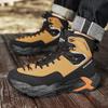 Men's Retro High-Top Hiking Boots: Autumn/Winter Casual Sports Martin Boots for Outdoor and Work.