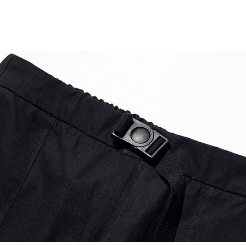 Черные брюки-карго в стиле Харадзюку, мужские повседневные брюки с несколькими карманами, спортивные штаны для бега, уличная одежда, мужские свободные брюки в стиле хип-хоп