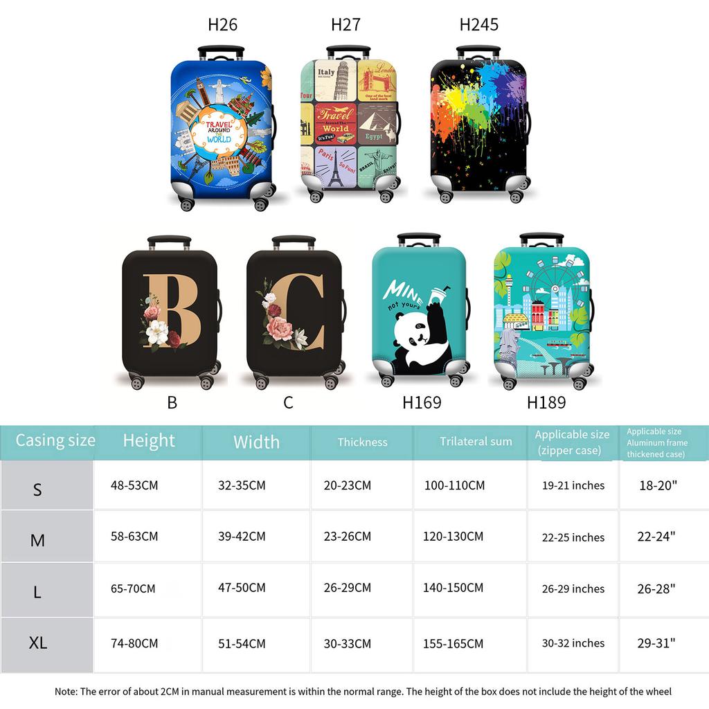 Эластичный чехол для чемодана Пылезащитный защитный рукав для чемодана 18-32 дюйма Защитник Утолщенные чехлы для чемоданов из спандекса