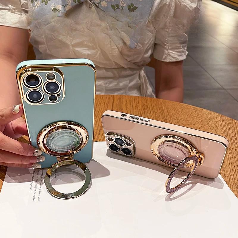 For Xiaomi POCO X7 Pro X 7 POCOX7Pro Plating Silicone Case for Redmi Note 14pro Plus 14C Turbo 4 Shockproof Quicksand Stand Holder Cover