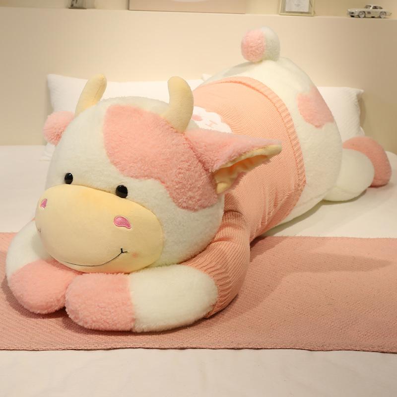 Свитер лежащая корова подушка-игрушка плюшевая игрушка кукла большая кукла-корова девочка спящая успокаивающая кукла