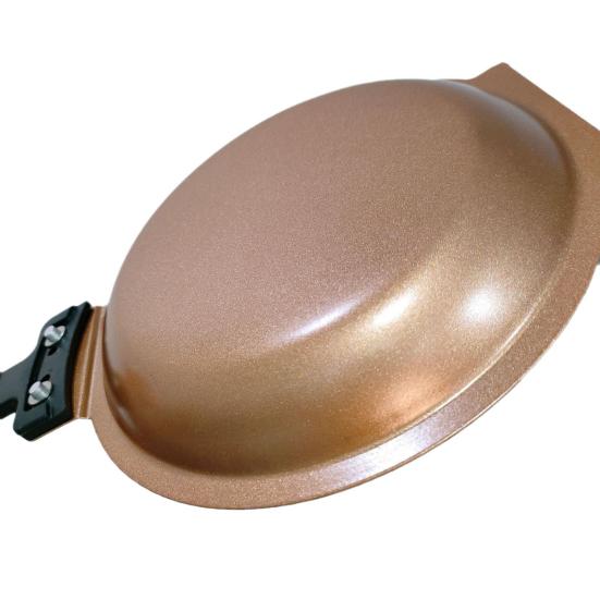 Двусторонняя сковорода для блинов с крышкой, антипригарное покрытие, двусторонняя сковорода для идеальных блинов из нержавеющей стали