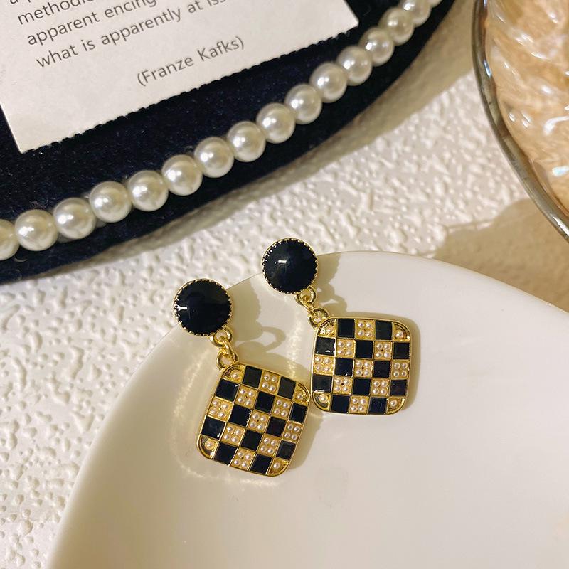 Трендовые серьги 2023 года из серебра с кристаллами и жемчугом высокого класса: Изысканное, Легкая Роскошь Заявление для Женщин