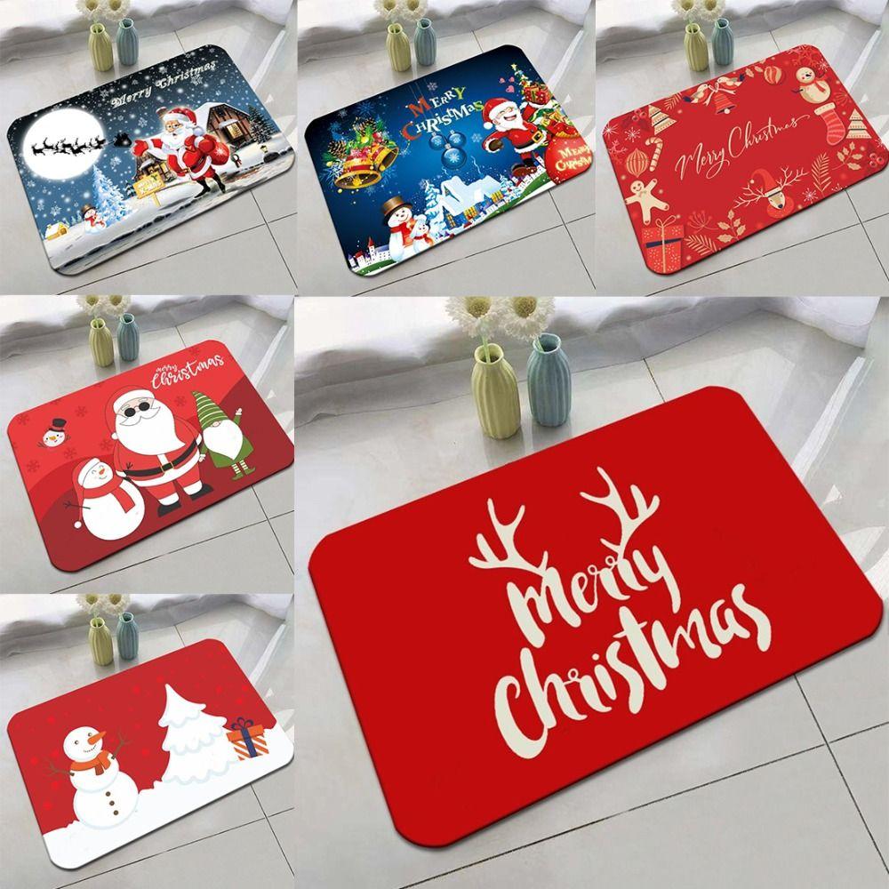 Christmas Decorations Christmas Mat Santa Claus Gnome Door Mat Gifts Outdoor Carpet Home