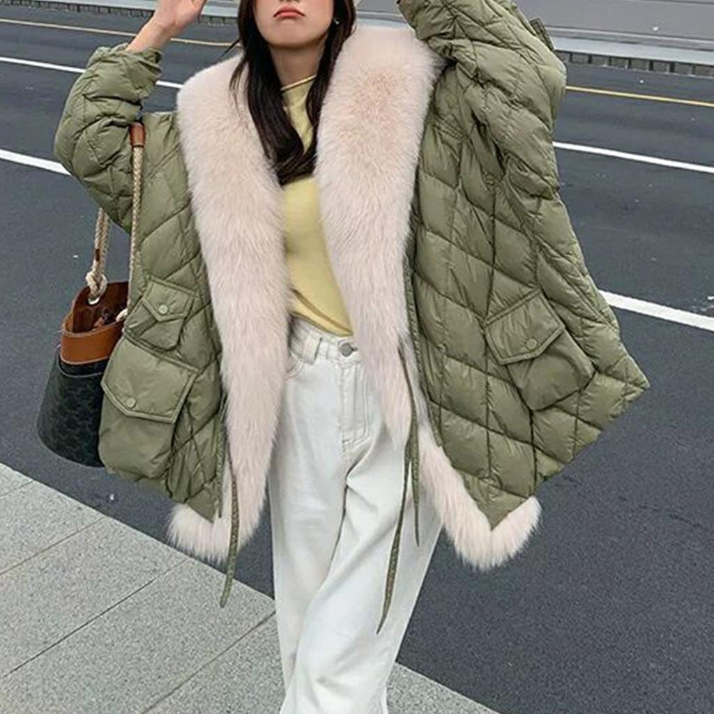 Фланелевая куртка женская средней длины осенне-зимняя одежда