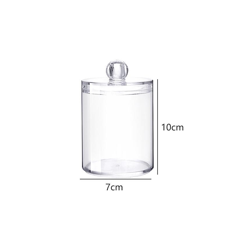 Makeup Cotton Pad Organizer With Bamboo Lid Bathroom Storage Box For Cotton Swabs Cosmetics Jewelry Makeup Remover Pad Container