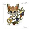 Crystal Fox Brooch for Women Unisex Vintage Animal Party Corsages Pins Gifts