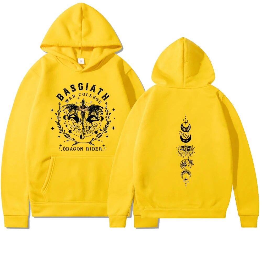 Толстовка унисексFourth Wing Hoodie Basgiath War College Свитер с капюшоном Dragon Rider Толстовка серии Empyrean Унисекс Повседневные толстовки