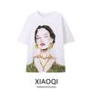 Fashion Style 2024 Autumn New Women's Clothing All-Matching Printed Short Sleeve Round Neck Cotton Plaid T-shirt 1165658