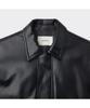 Customellow Black Faux Leather Jacket C9Uam26111Bkx