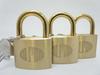 ALPHA Набор из 3 навесных замков с ключом 40 мм,