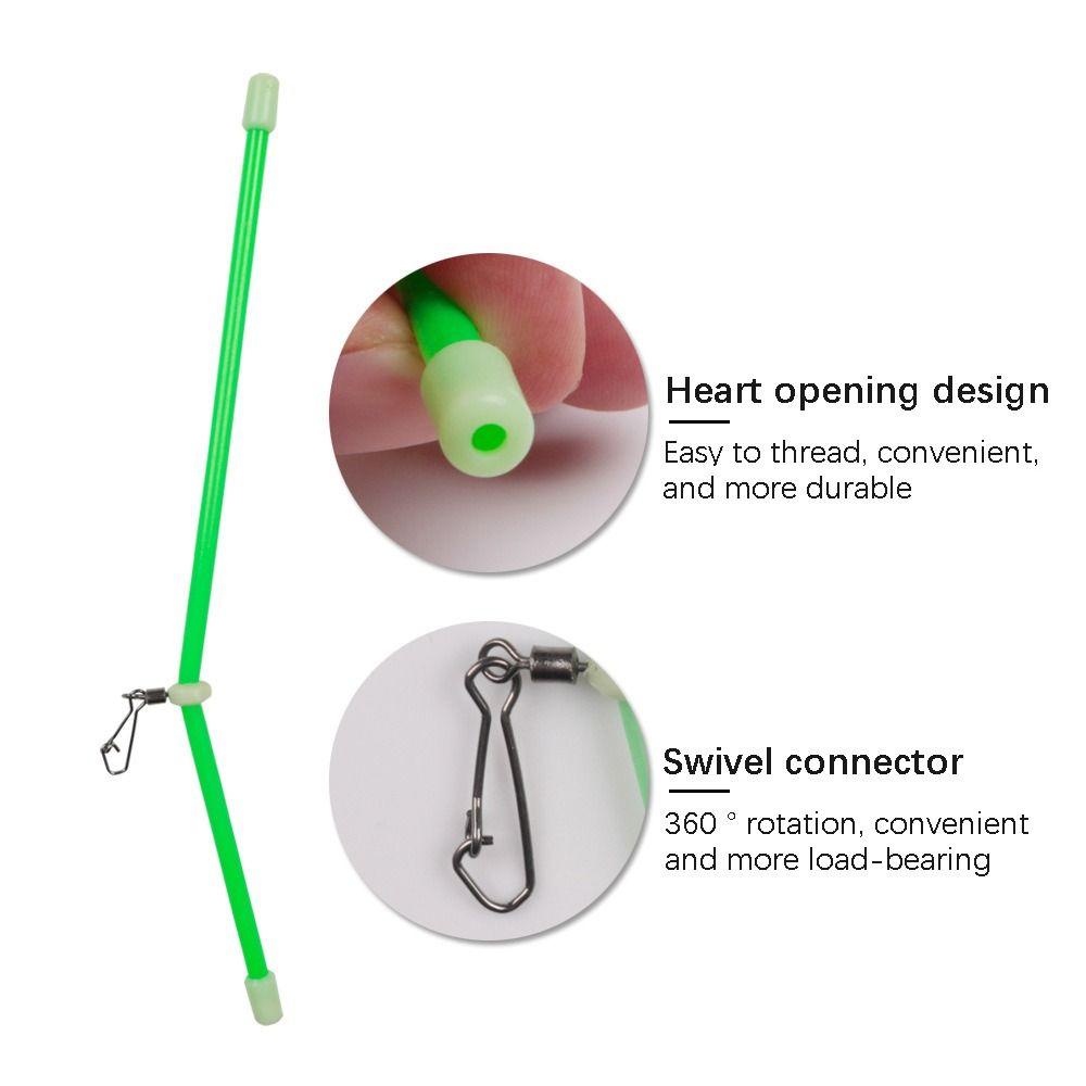 Portable Fishing Tackle Feeder Booms Pipe Balance Bracket Sinker Snap Anti Tangle Boom With Swivels