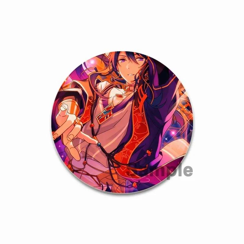 32/44/58MM Tinplate Brooch Ensemble Stars SOUMA KANZAKI Round Pins Cute Cartoon Badge for Backpacks Clothing Accesoory Jewelry