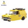 Buildmoc 1981 Классический ТВ Только дураки и лошади Желтый автомобиль для путешествий Трюковой автомобиль 278 деталей Строительные блоки Игрушка для детей Подарок