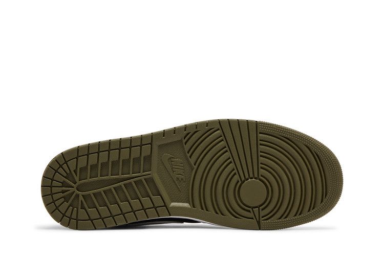 Men's Sneakers Nike Jordan 1 Mid Black White Olive Black/Medium Olive/Sail/White