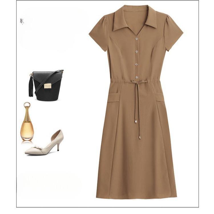 Модное летнее платье для мам, свободного кроя, с завязками на талии, элегантное и стройнящее для женщин среднего возраста