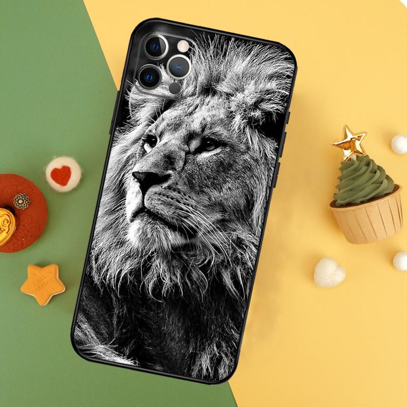 Чехол для телефона с изображением леопарда, тигра, льва Для iPhone 17 16 14 13 12 11 15 Pro Max 12 13 Mini 16E 17 Air Ударопрочный чехол