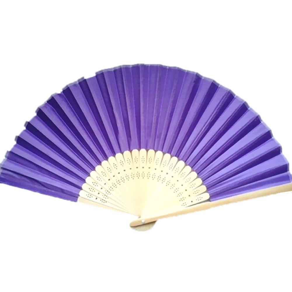 Wedding Chinese Style Party Solid Color Folding Paper Fan Photo Prop Tool Hand Held Fan Dance Fan