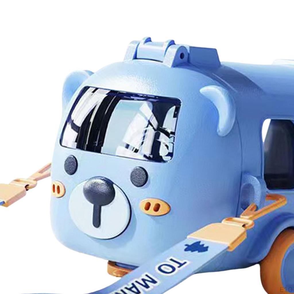 Автобусная соломенная чашка для воды, портативная съемная бутылка с ремешком, герметичная детская маленькая питьевая бутылка