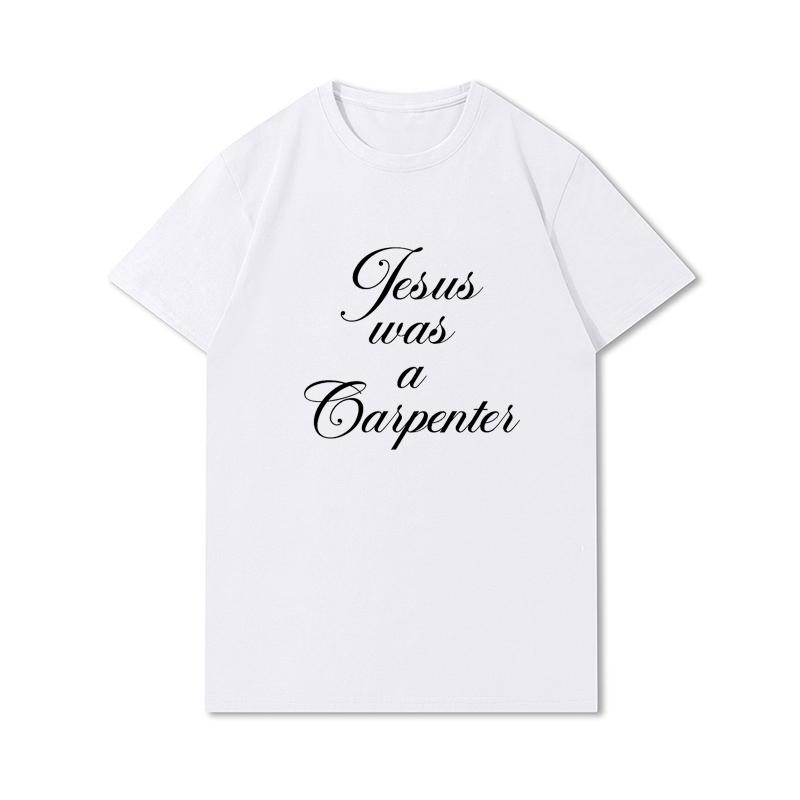 Футболка большого размера «Я люблю Иисуса» Христианская вера Унисекс Повседневные хлопковые топы Персонализированная печать Уличная одежда Подарок для любителей Иисуса Футболка