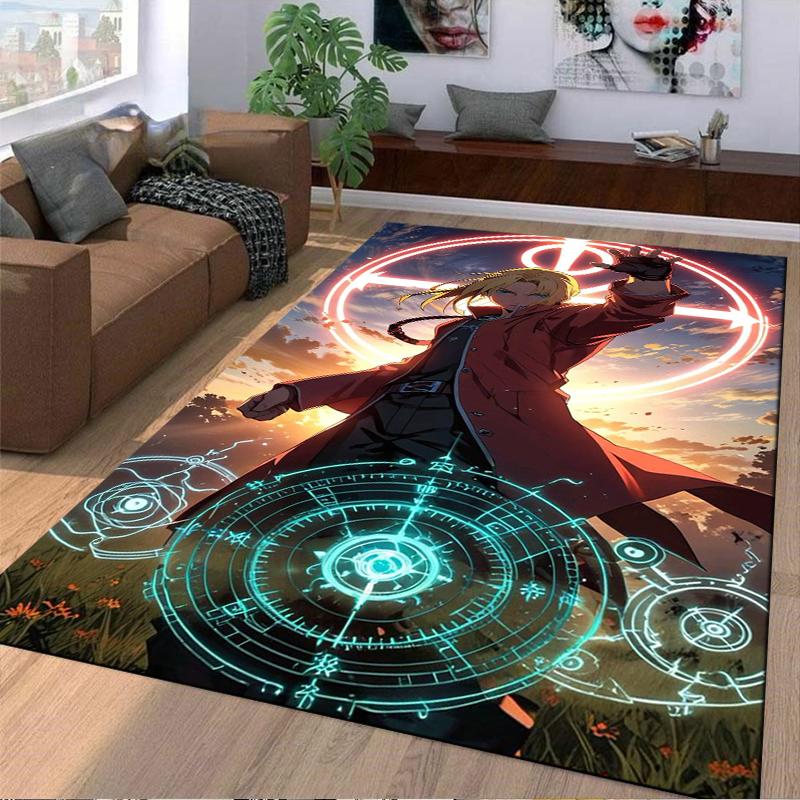 Anime Alchemist Designed floor mat, suitable as a non-slip mat for the living room or bedroom sofa