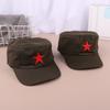 Однотонная мужская женская армейская кепка кадетская военная патрульная шляпа для гольфа с красной звездой и пентаграммой повседневная шляпа