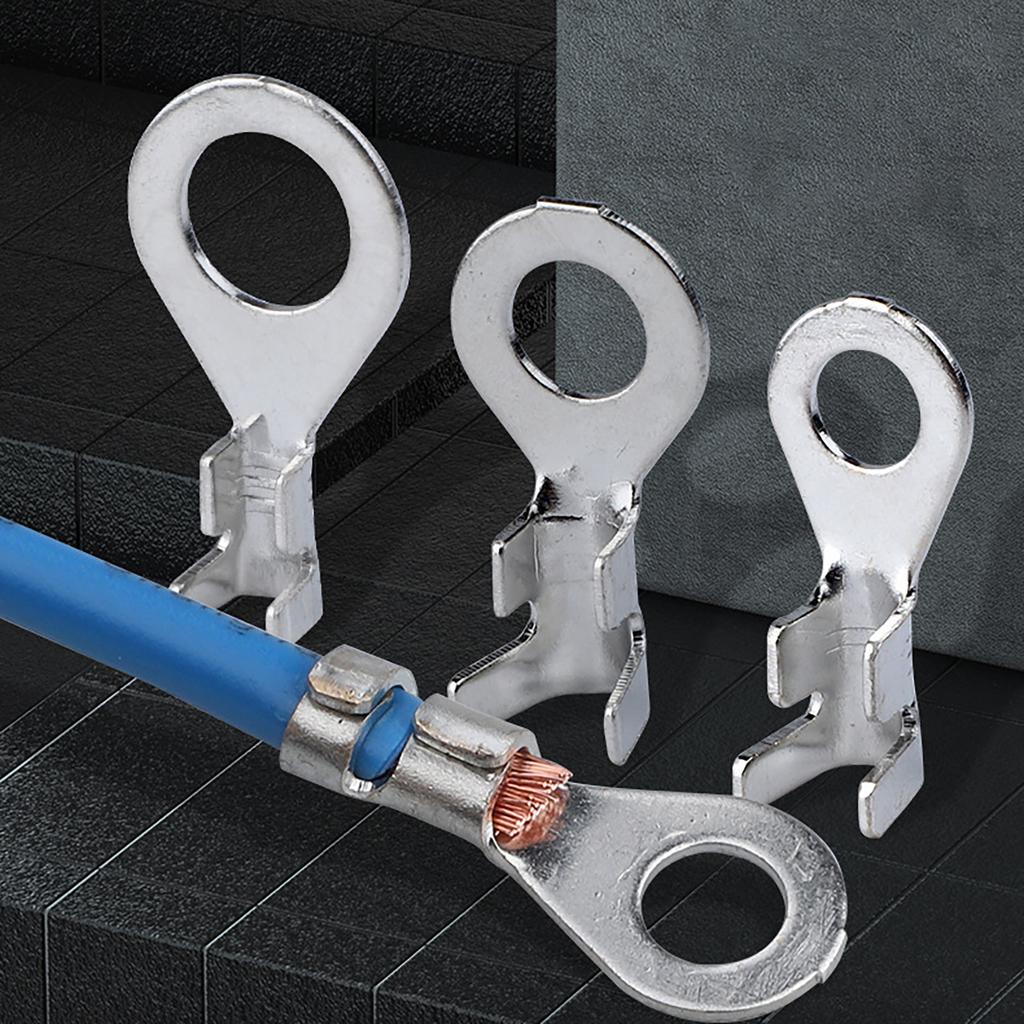 Многоцелевой набор из 100 утолщенных прочных латунных круглых проволочных клемм-соединителей для надежных электрических соединений