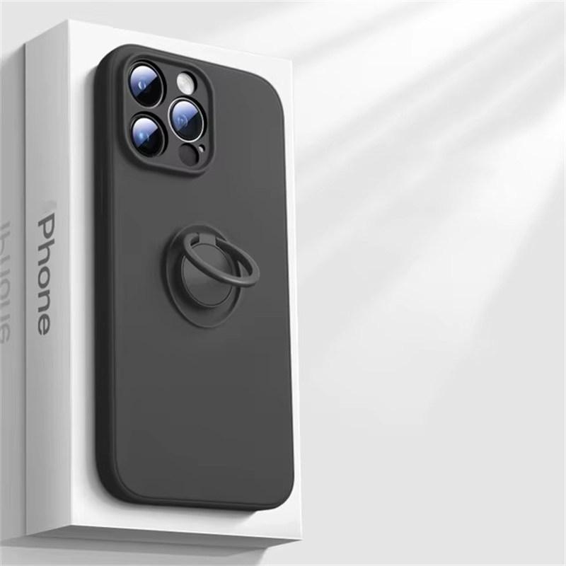 Роскошный чехол-держатель из жидкого силикона для iPhone 16 15 14 13 12 11 Pro Max Mini X XR XS Max 7 8 Plus SE 2020 2022