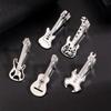 Instrument Guitar Tie Clip Titanium Steel Piano Necktie Buckle Concert Accessories