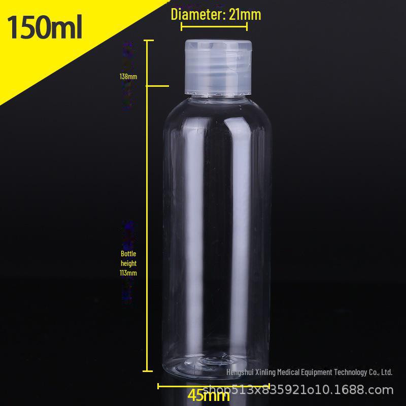 Прозрачная пластиковая бутылка из ПЭТ с откидной крышкой-бабочкой - доступна в объемах 30 мл, 50 мл, 100 мл для косметики и лосьонов