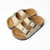 Children's Birkenstock Cork Fabric Retro Double Buckle Sandals - Thick Sole, Non-Slip, Summer Outdoor Shoes for Boys.